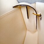 Hermes Hazlan 25 Nata Clemence Leather with Gold Plated Hardware #GUURT-1 - Image 30