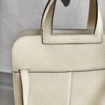 Hermes Hazlan 25 Nata Clemence Leather with Gold Plated Hardware #GUURT-1 - Image 5