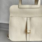 Hermes Hazlan 25 Nata Clemence Leather with Gold Plated Hardware #GUURT-1 - Image 3