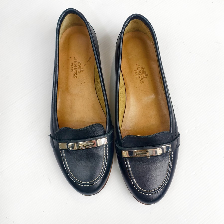 Hermes Pegase Loafer Size 35 Black leather #RYLE-12