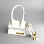Jacquemus The Chiquito White Leather with Gold Hardware #GUUYR-6