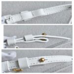 Jacquemus The Chiquito White Leather with Gold Hardware #GUUYR-6 - Image 14