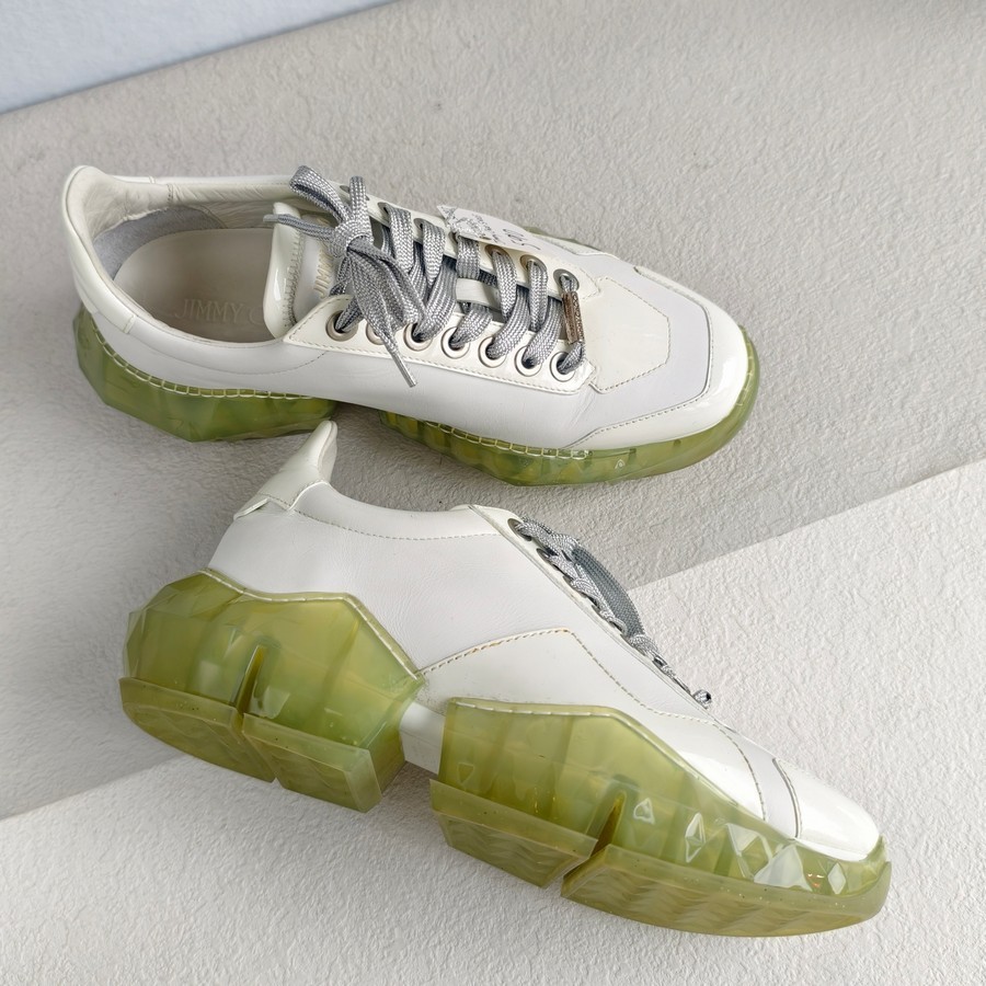 Jimmy Choo Sneaker Size 39.5 White leather #GUUKO-2