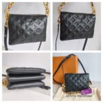 LV Coussin BB Black Monogram-embossed puffy lambskin with Gold Hardware #GUUYR-5 - Image 2
