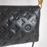LV Coussin BB Black Monogram-embossed puffy lambskin with Gold Hardware #GUUYR-5 - Image 4