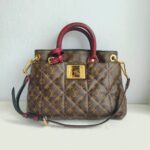 LV Etoile Exotique Limited Edition Brown Monogram Canvas with Snake Skin Ostrich Skin Leather and Gold Hardware #GUCEK-1