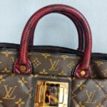 LV Etoile Exotique Limited Edition Brown Monogram Canvas with Snake Skin/ Ostrich Skin/ Leather and Gold Hardware #GUCEK-1 - Image 18
