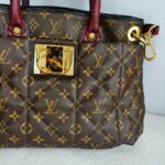 LV Etoile Exotique Limited Edition Brown Monogram Canvas with Snake Skin/ Ostrich Skin/ Leather and Gold Hardware #GUCEK-1 - Image 4