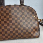 LV Kensington Bowling Brown Damier Ebene Coated Canvas with Leather and Gold Hardware #GUUOL-2 - Image 7