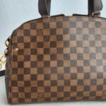 LV Kensington Bowling Brown Damier Ebene Coated Canvas with Leather and Gold Hardware #GUUOL-2 - Image 6
