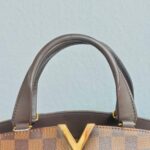 LV Kensington Bowling Brown Damier Ebene Coated Canvas with Leather and Gold Hardware #GUUOL-2 - Image 17