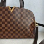 LV Kensington Bowling Brown Damier Ebene Coated Canvas with Leather and Gold Hardware #GUUOL-2 - Image 4