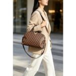 LV Kensington Bowling Brown Damier Ebene Coated Canvas with Leather and Gold Hardware #GUUOL-2 - Image 39