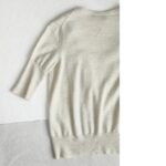 LV Light Cream Cashmere Top Size M #RYSR-33 - Image 7