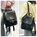 LV Lock Me backpack Black Taurillon Leather with Silver Hardware #GUUSL-2 - Image 39