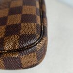 LV Mini Pochette Accessoires Brown Damier Coated Canvas with Leather and Gold Hardware #GUUCU-8 - Image 11