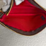 LV Mini Pochette Accessoires Brown Damier Coated Canvas with Leather and Gold Hardware #GUUCU-8 - Image 21