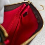 LV Mini Pochette Accessoires Brown Damier Coated Canvas with Leather and Gold Hardware #GUUCU-8 - Image 19