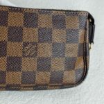LV Mini Pochette Accessoires Brown Damier Coated Canvas with Leather and Gold Hardware #GUUCU-8 - Image 4