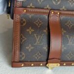 LV Papillon Trunk Brown Monogram Canvas with Leather and Gold Hardware #GUURR-5 - Image 3