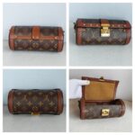 LV Papillon Trunk Brown Monogram Canvas with Leather and Gold Hardware #GUURR-5 - Image 2