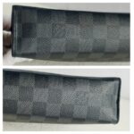 LV Pochette Voyage MM Damier Ghaphite Coated Canvas with Leather and Silver Hardware #GUURC-2 - Image 24