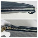 LV Pochette Voyage MM Damier Ghaphite Coated Canvas with Leather and Silver Hardware #GUURC-2 - Image 25