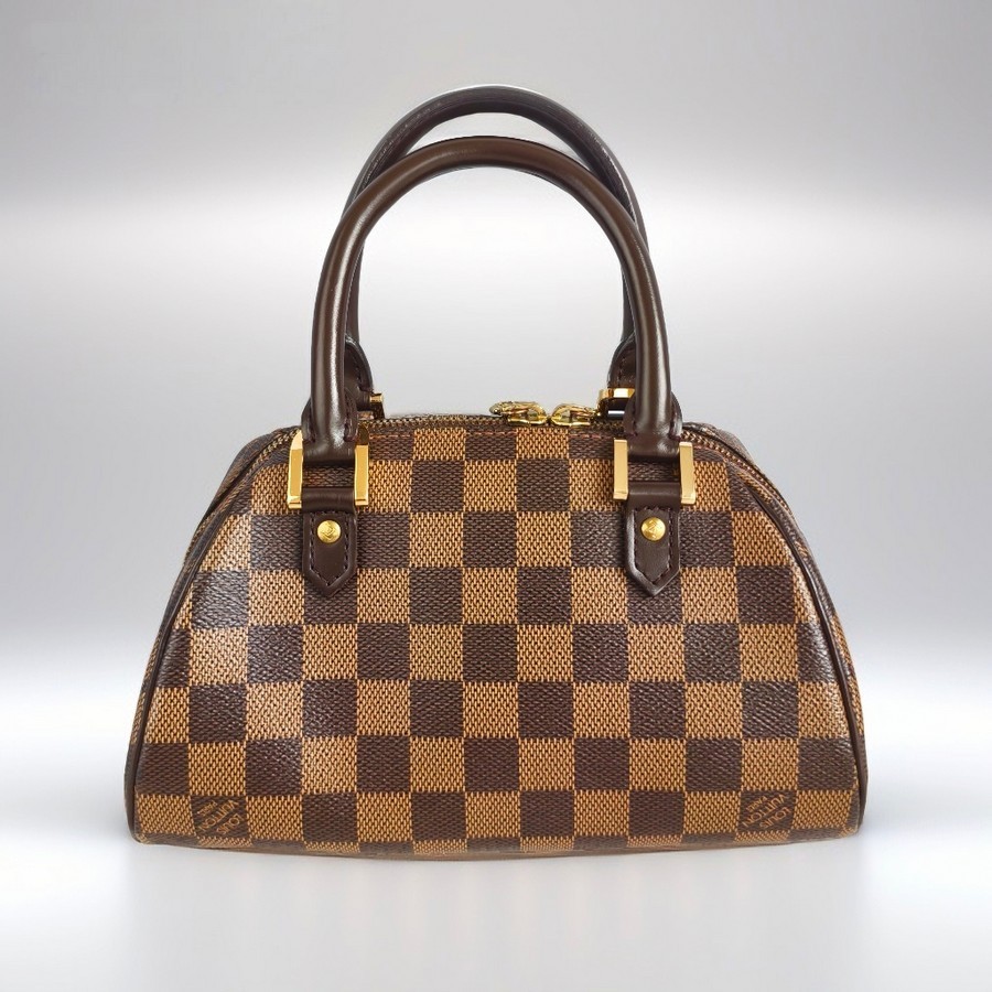 LV Ribera Mini Brown Damier Ebene Coated Canvas with Leather and Gold Hardware #GUUTS-3
