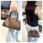 LV Ribera Mini Brown Damier Ebene Coated Canvas with Leather and Gold Hardware #GUUTS-3 - Image 34