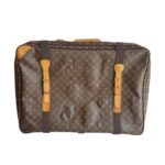 LV Satellite 70 Vintage Luggage Brown Monogram Coated Canvas with Leather and Gold Hardware #GUUTC-1