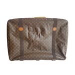 LV Satellite 70 Vintage Luggage Brown Monogram Coated Canvas with Leather and Gold Hardware #GUUTC-1 - Image 6