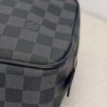 LV Toilet Pouch GM Black/Grey Damier Graphite Coated Canvas/Leather and Silver Hardware #GUUSL-3 - Image 18
