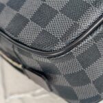 LV Toilet Pouch GM Black/Grey Damier Graphite Coated Canvas/Leather and Silver Hardware #GUUSL-3 - Image 19