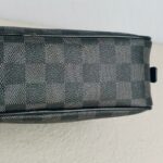 LV Toilet Pouch GM Black/Grey Damier Graphite Coated Canvas/Leather and Silver Hardware #GUUSL-3 - Image 11