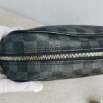 LV Toilet Pouch GM Black/Grey Damier Graphite Coated Canvas/Leather and Silver Hardware #GUUSL-3 - Image 8