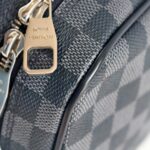 LV Toilet Pouch GM Black/Grey Damier Graphite Coated Canvas/Leather and Silver Hardware #GUUSL-3 - Image 14