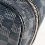 LV Toilet Pouch GM Black/Grey Damier Graphite Coated Canvas/Leather and Silver Hardware #GUUSL-3 - Image 13