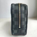 LV Toilet Pouch GM Black/Grey Damier Graphite Coated Canvas/Leather and Silver Hardware #GUUSL-3 - Image 9