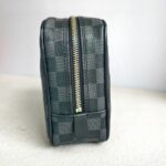 LV Toilet Pouch GM Black/Grey Damier Graphite Coated Canvas/Leather and Silver Hardware #GUUSL-3 - Image 8