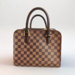 LV Triana Brown Damier Ebene Coated Canvas with Leather and Gold Hardware #GUUTS-1