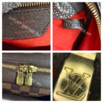 LV Triana Brown Damier Ebene Coated Canvas with Leather and Gold Hardware #GUUTS-1 - Image 27