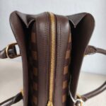 LV Triana Brown Damier Ebene Coated Canvas with Leather and Gold Hardware #GUUTS-1 - Image 8