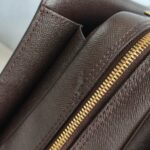 LV Triana Brown Damier Ebene Coated Canvas with Leather and Gold Hardware #GUUTS-1 - Image 9
