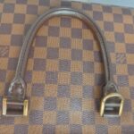 LV Triana Brown Damier Ebene Coated Canvas with Leather and Gold Hardware #GUUTS-1 - Image 26