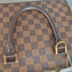LV Triana Brown Damier Ebene Coated Canvas with Leather and Gold Hardware #GUUTS-1 - Image 25