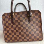 LV Triana Brown Damier Ebene Coated Canvas with Leather and Gold Hardware #GUUTS-1 - Image 3