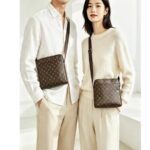LV Trotteur Beaubourg Crossbody Bag Brown Monogram Canvas with Leather and Gold Hardware #GUUOU-1 - Image 21