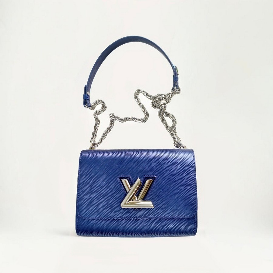 LV Twist MM Blue Epi Leather with Silver Hardware #GUUSU-3