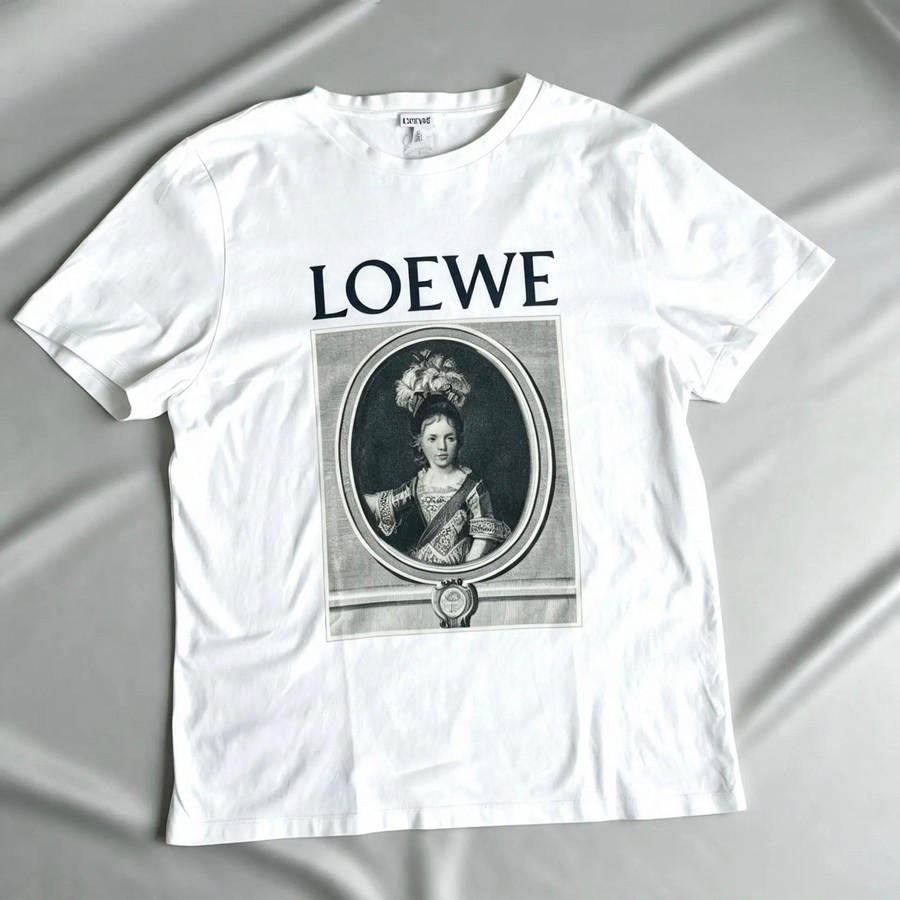 Loewe T-shirt White Cotton Size L #GUUTK-3