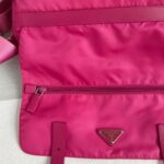 Prada BT6671 Messenger Bag Pink Nylon with Leather and Silver Hardware Bag #GUUCU-2 - Image 3